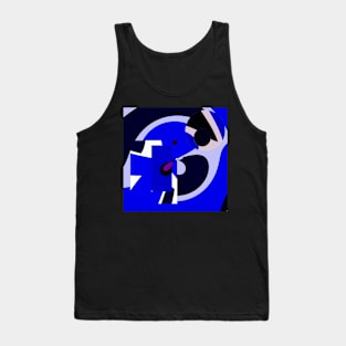 A blue face Tank Top